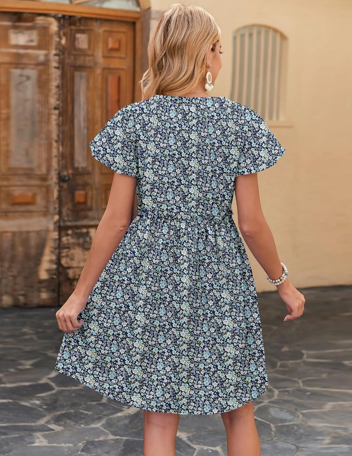 Zeagoo 2025 Spring Summer Cotton Linen Dress Beach Casual Button Down A Line Dress